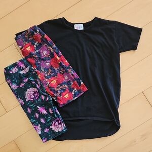 LuLaRoe Kids Matching Set - Black, Red, Purple, Green
